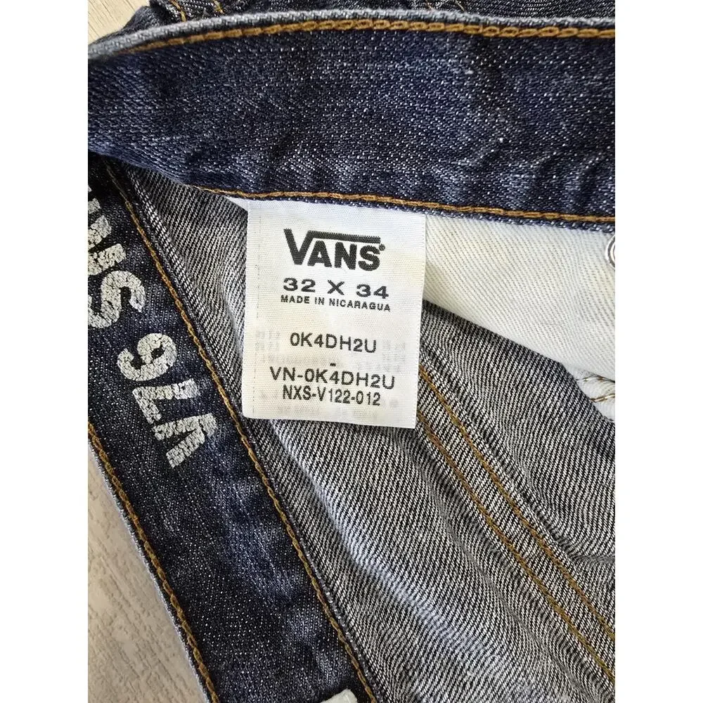 Vans Off The Wall V76 Skinny Jeans Men's 32x34 Dark Wash Blue Denim Skater